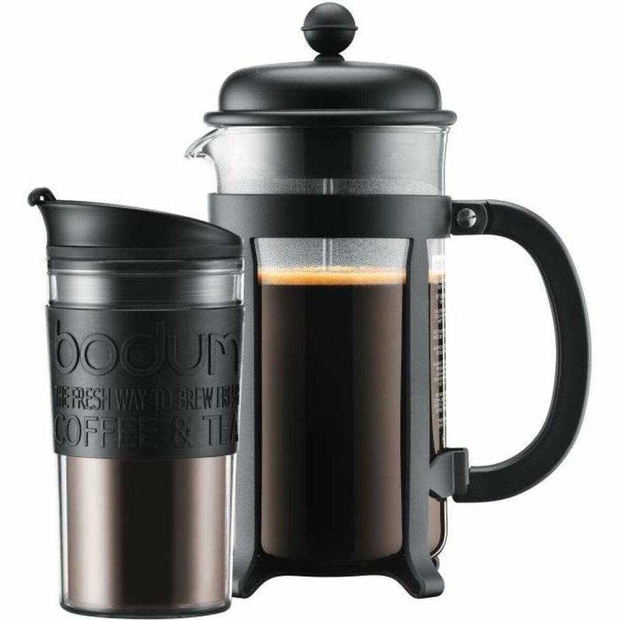 Kaffekande med stempel Bodum Sort 1,25 L 0,35 L (8 enheder) #1