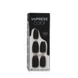 Falske negle Kiss imPRESS color Sort 30 Dele (30 enheder) #1