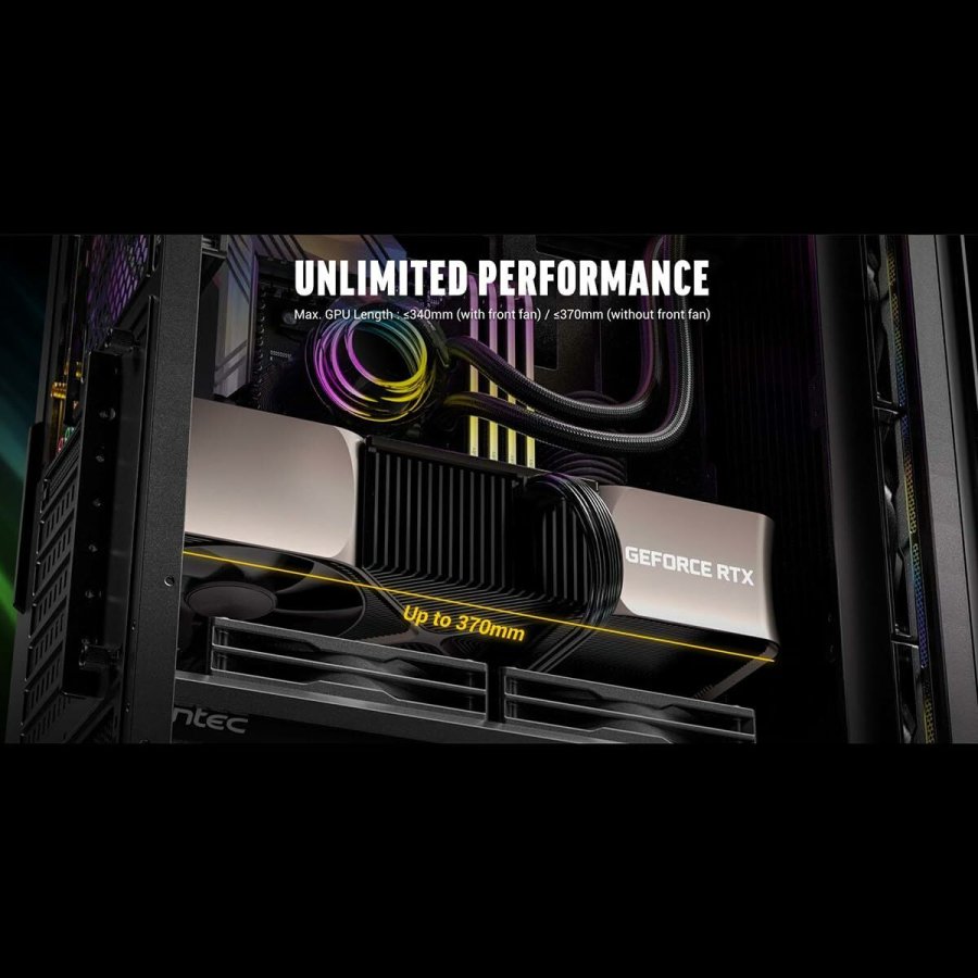 ATX Semi-t�rn kasse Antec AX85 ARGB Sort #3