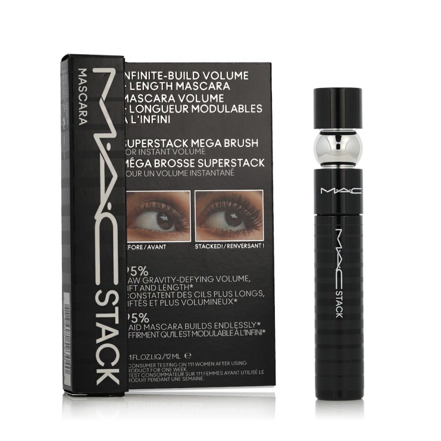 Mascara til jenvipper Mac Stack Sort 12 ml #1