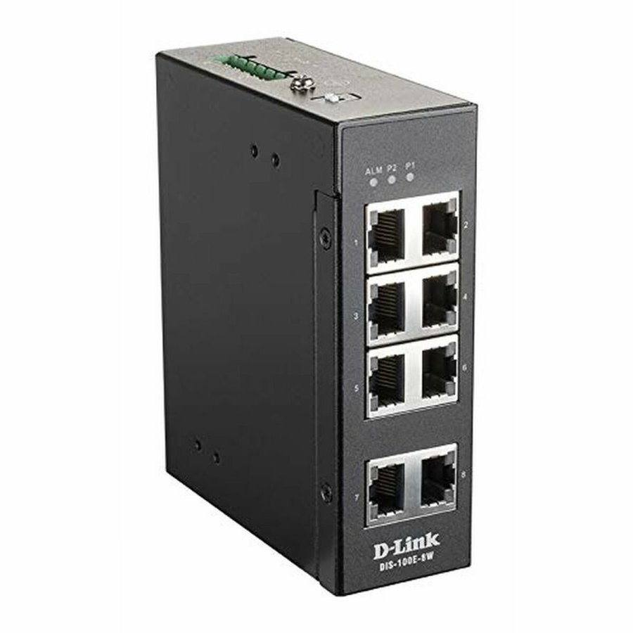 Switch til netv�rket med kontaktskab D-Link DIS-100E-8W RJ45 x 8 Sort #1