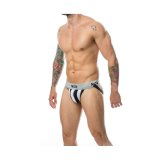 G-streng Mob Eroticwear Hvid Sort L #4