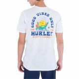 Kort�rmet T-shirt til M�nd Hurley Everyday Vacation Hvid #2