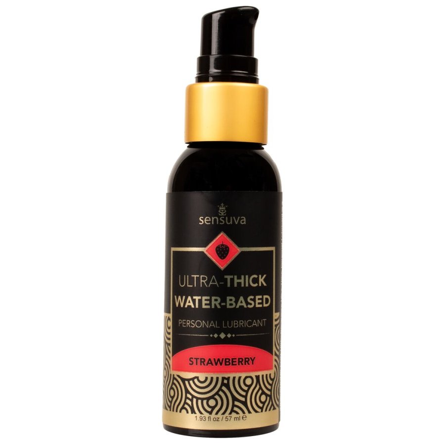 Glidecreme med smag Ultra Thick Strawberry Sensuva #1