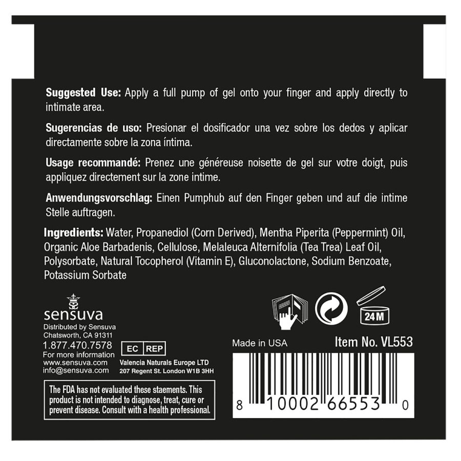 Anal Relaxing Gel Sensuva Mint 6 ml #3