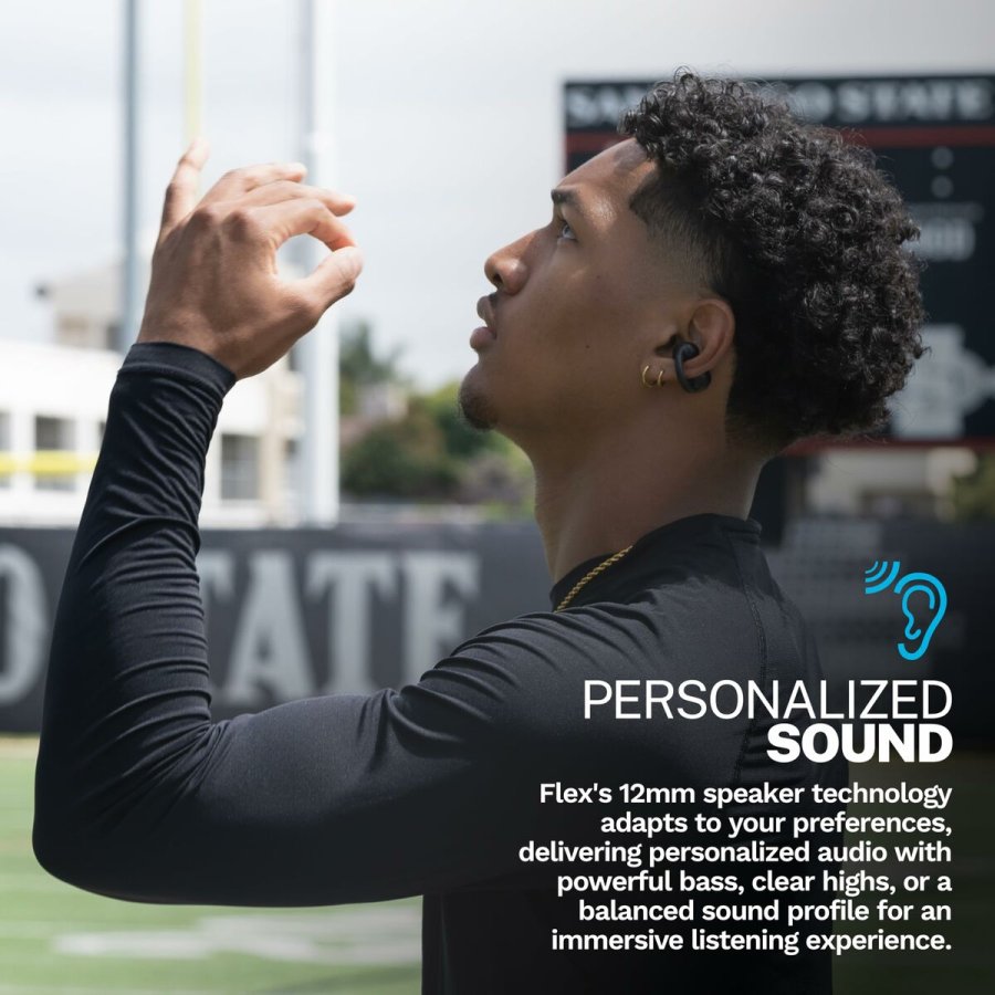 Trdlse hretelefoner med etui til opladning JLab IEUEBFLEXRBLK124 Sort #5