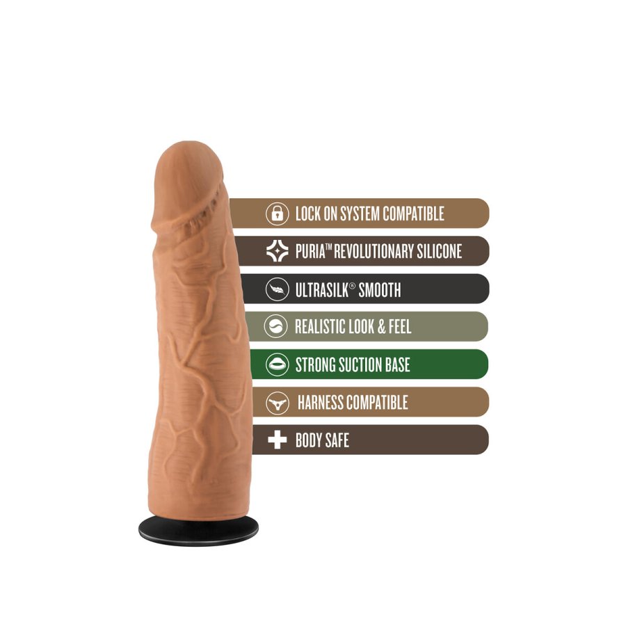 Realistisk Dildo Blush Lock On Silikone (17,7 cm) #7