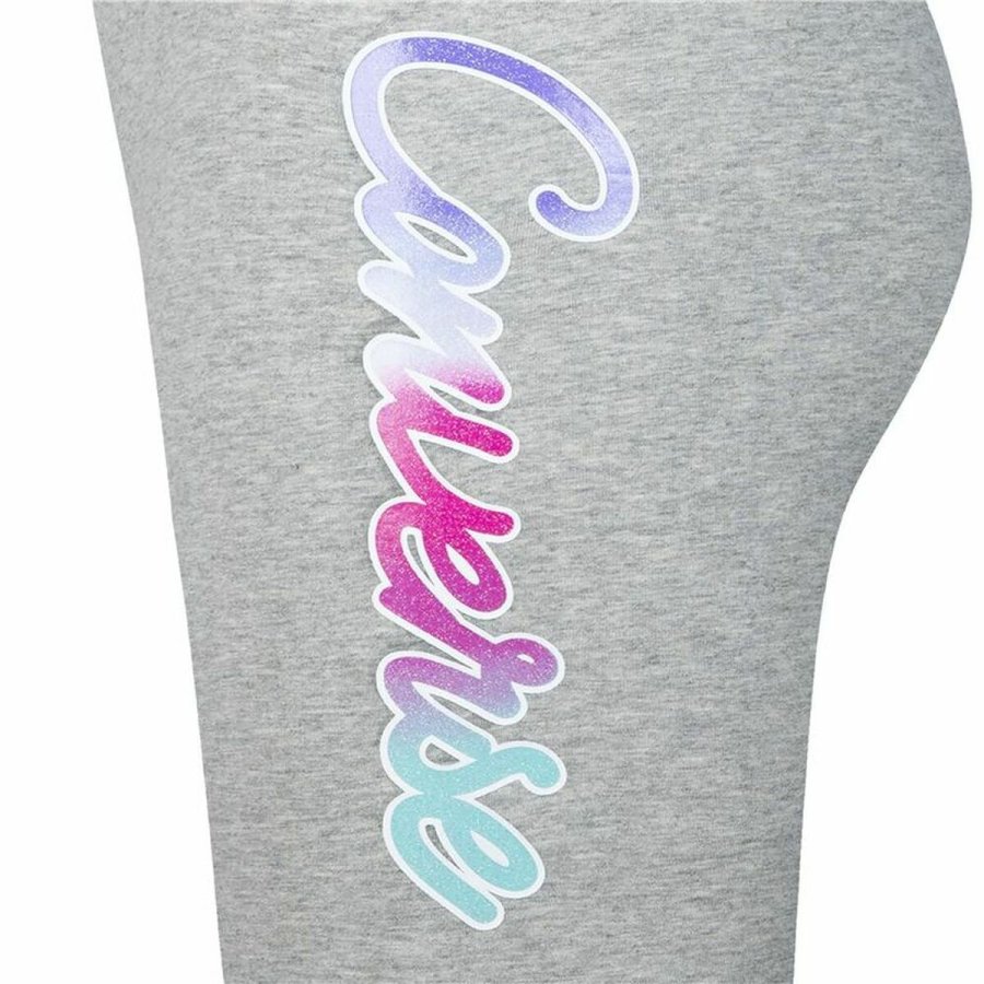 Sport leggins til brn Script Glitter High Converse Rise Biker Lysegr #6