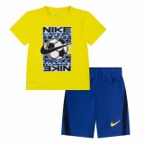 Sportstj til Brn Nike Df Icon  Gul Bl Multifarvet 2 Dele #1