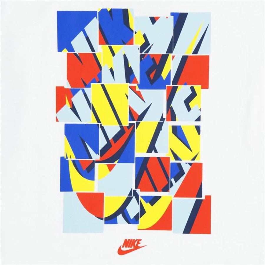 Sportstj til Brn Nike Nsw Add Ft Short  Bl Hvid Multifarvet 2 Dele #3