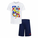Sportst�j til B�rn Nike Nsw Add Ft Short  Bl� Hvid Multifarvet 2 Dele #1