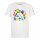 Brne Kortrmet T-shirt Nike Sport Splash  Hvid #1