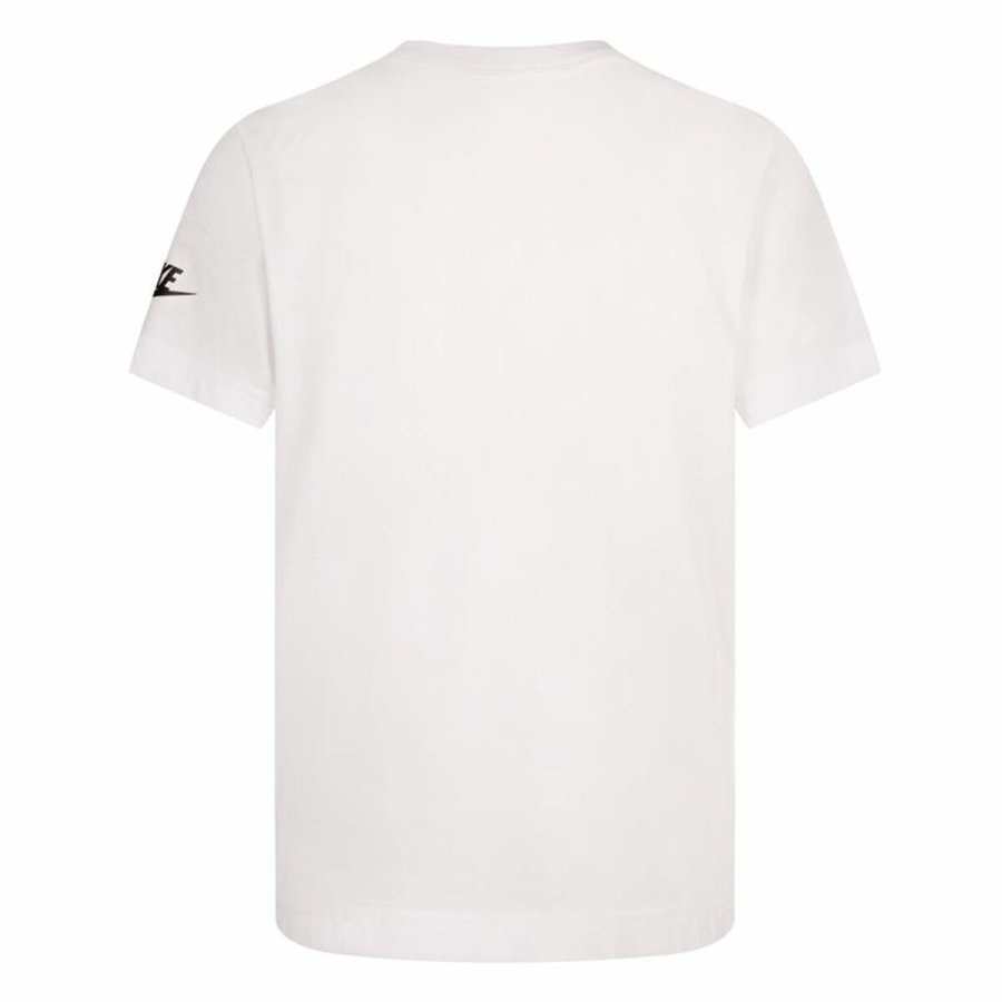 Brne Kortrmet T-shirt Nike Sport Splash  Hvid #2