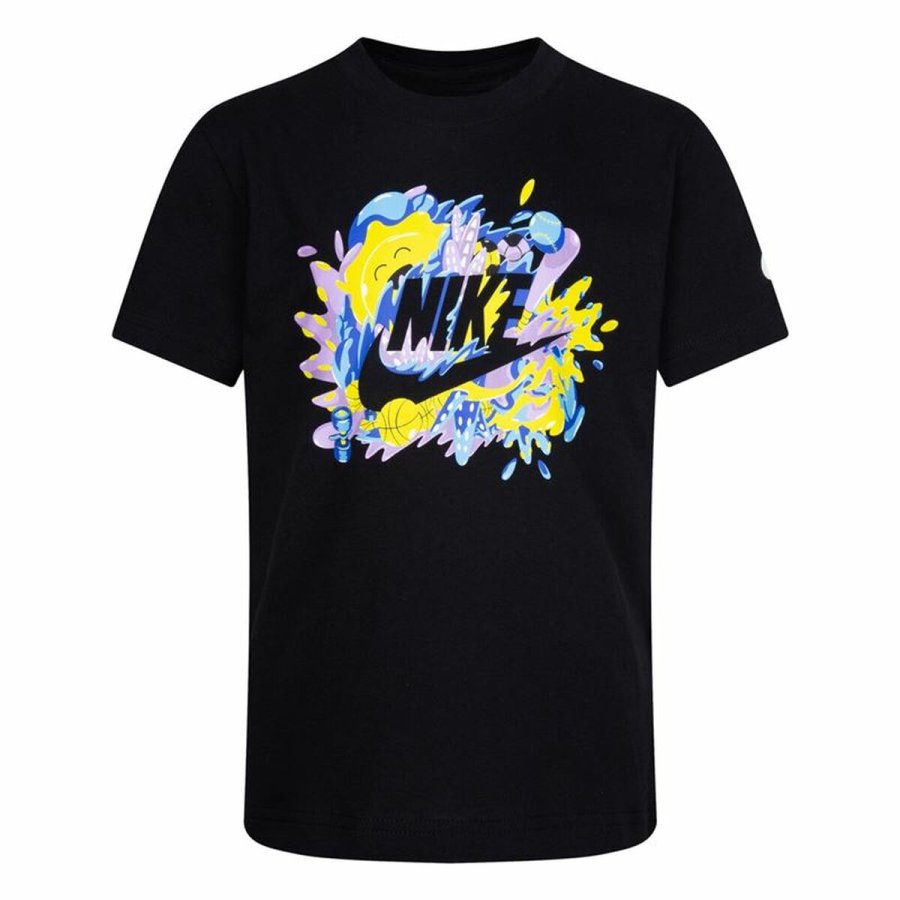 Brne Kortrmet T-shirt Nike Sport Splash  Sort #1