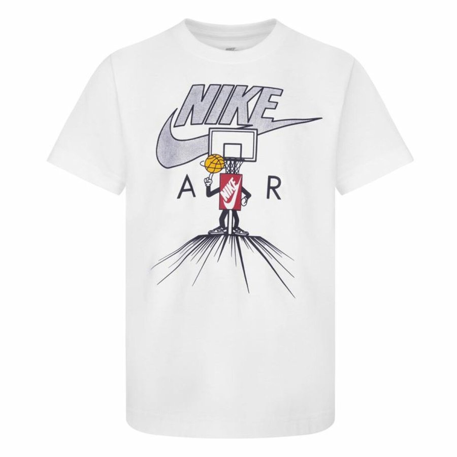 Brne Kortrmet T-shirt Nike Icons Of Play Hvid #1