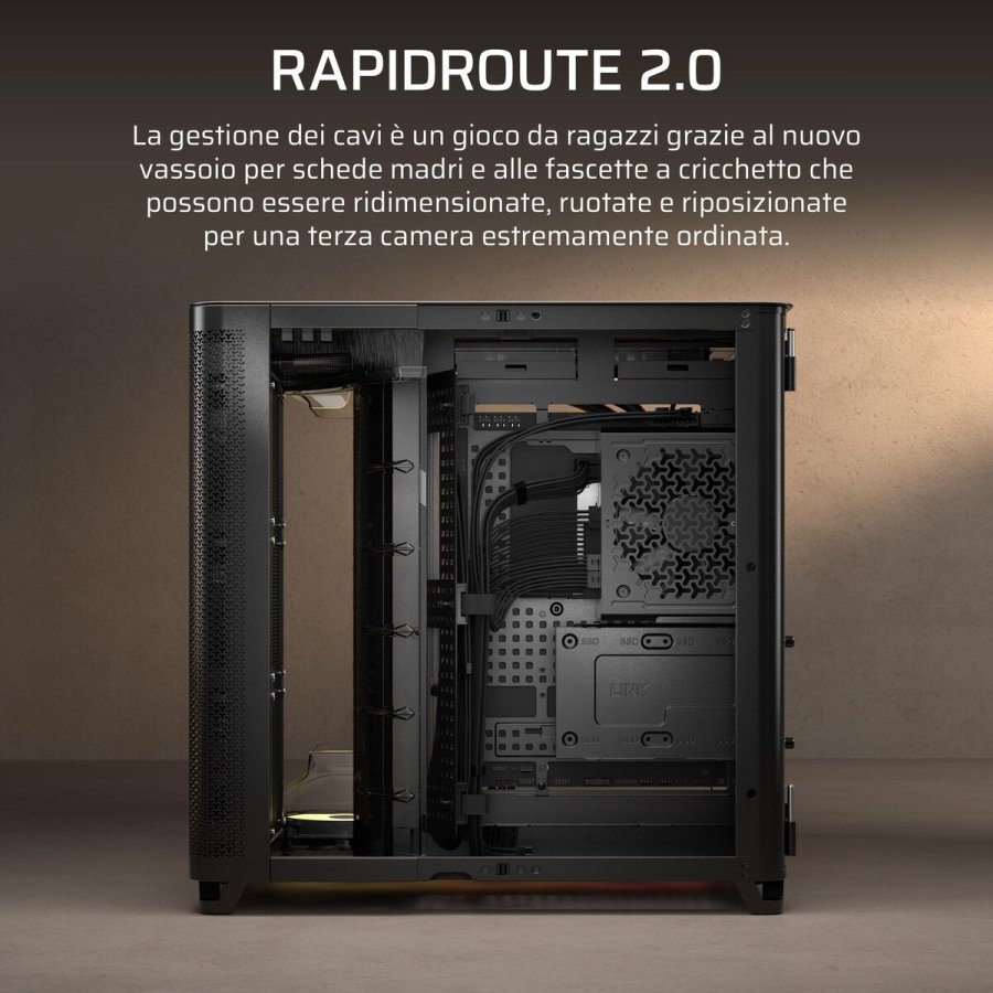 ATX Semi-t�rn kasse Corsair CC-9011318-WW Sort #6