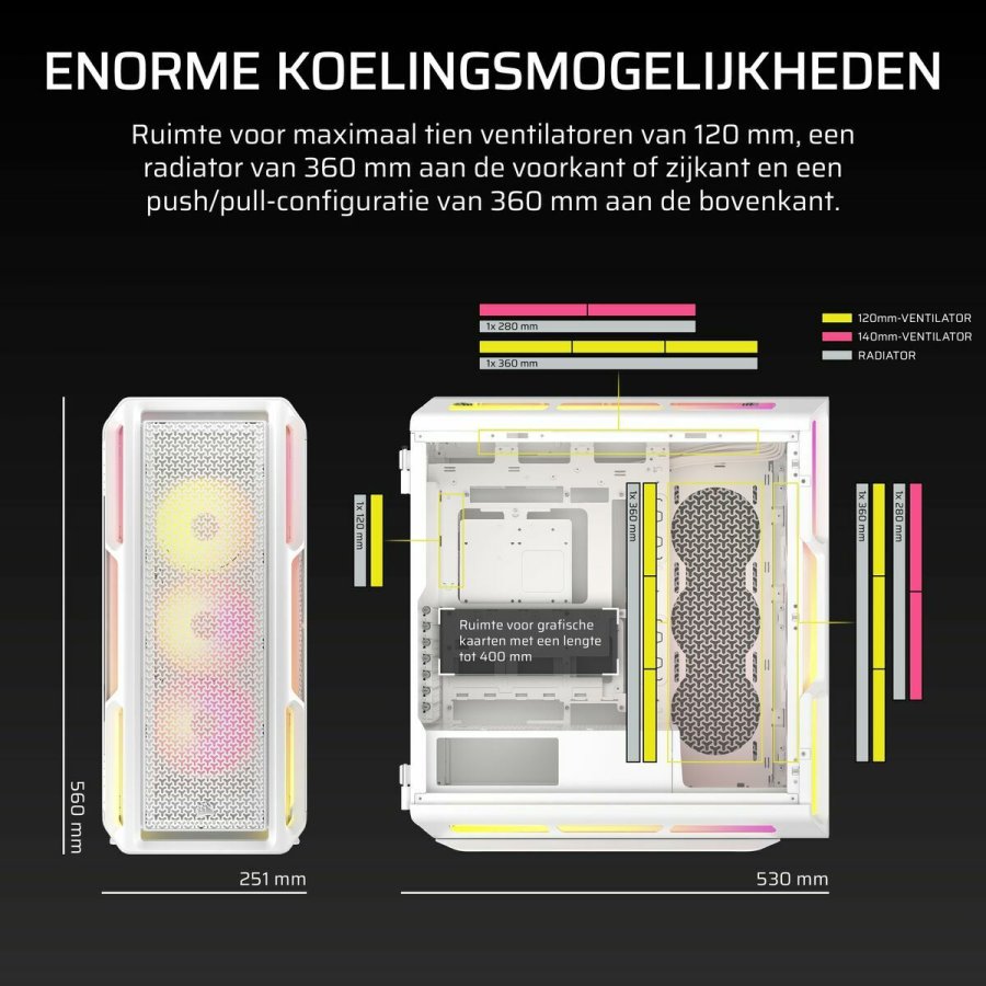ATX Semi-t�rn kasse Corsair Hvid #5