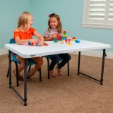 Sammenklappeligt bord Lifetime Hvid 122 x 91,5 x 61 cm Stl HDPE #5