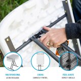 Picnic bord Lifetime Hvid St�l HDPE 66 x 71 x 46 cm #3