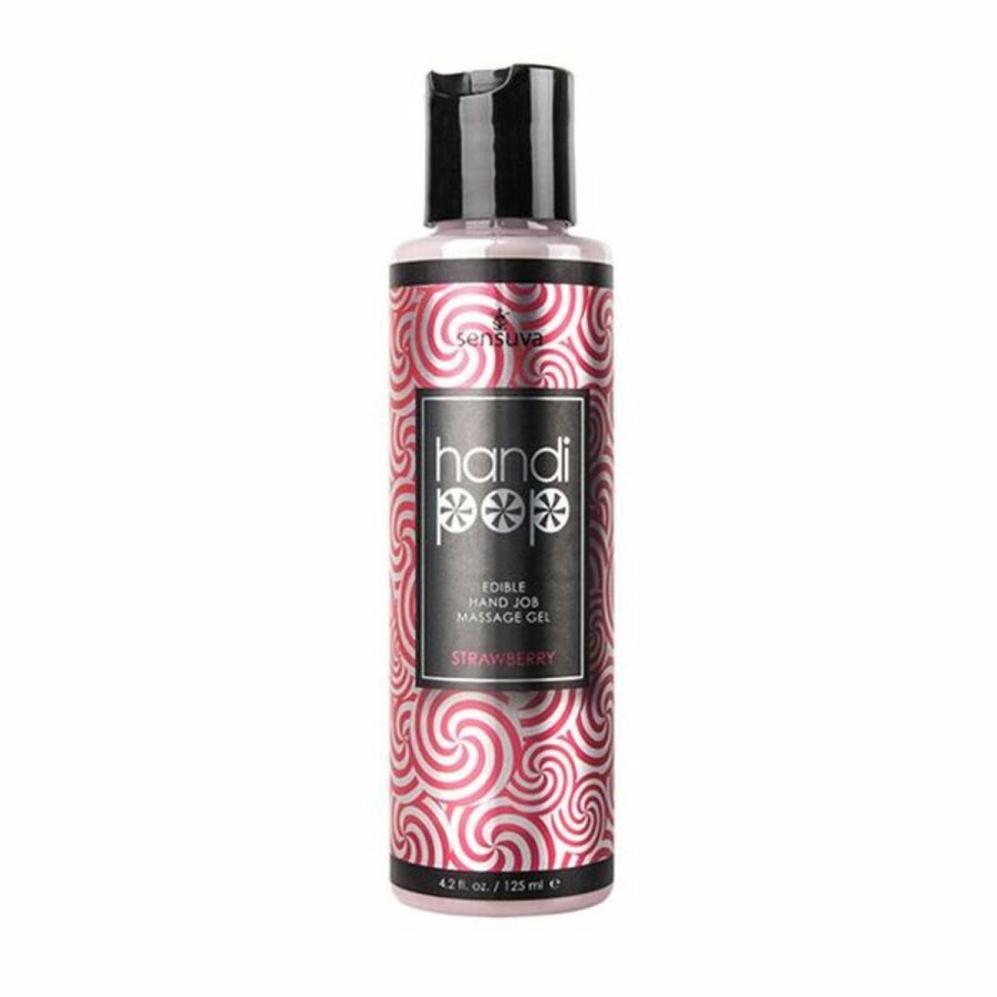 Handipop Jordbr Handjob Massage gele 125 ml Sensuva VL484 125 ml #1