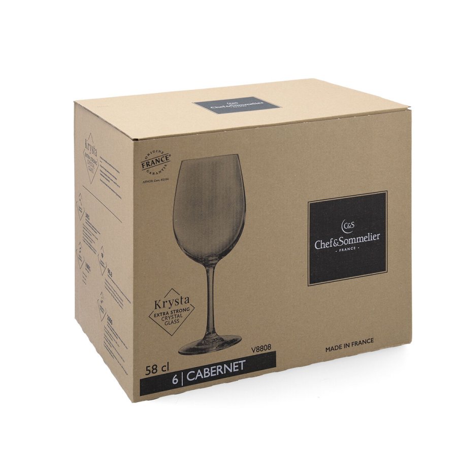 St med glas Chef&Sommelier Cabernet Tulip Eco Gennemsigtig Glas 580 ml (6 enheder) #7