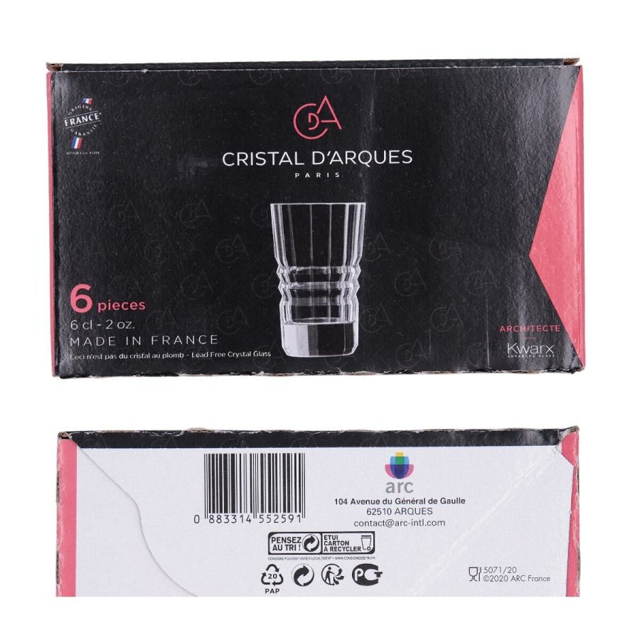 Glasst Cristal dArques Paris 311005490 Gennemsigtig Glas 320 ml 6 Dele #7