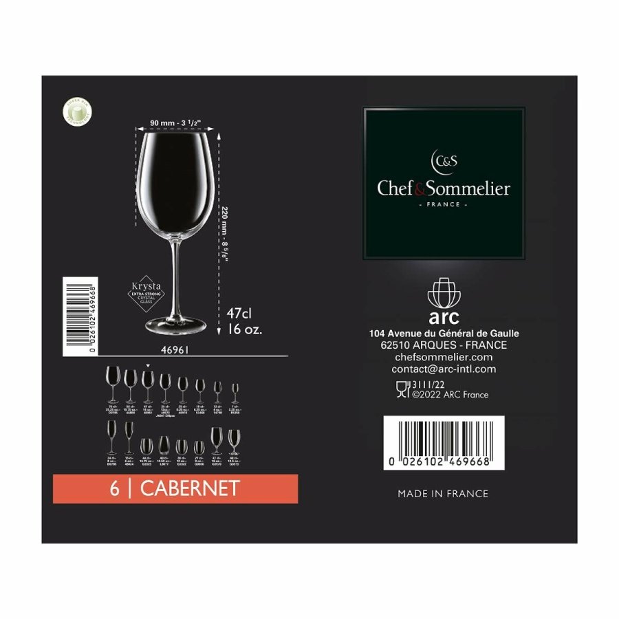 St med vinglas Chef & Sommelier Sequence Gennemsigtig Glas 740 ml Vin (6 enheder) #10
