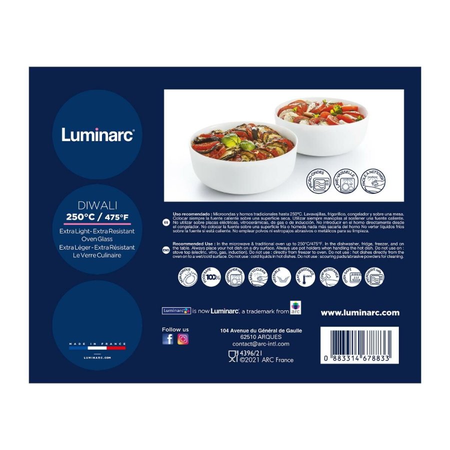 Kkkenspringvand Luminarc N7648 Hvid Glas 3 Dele (3 pcs) #7