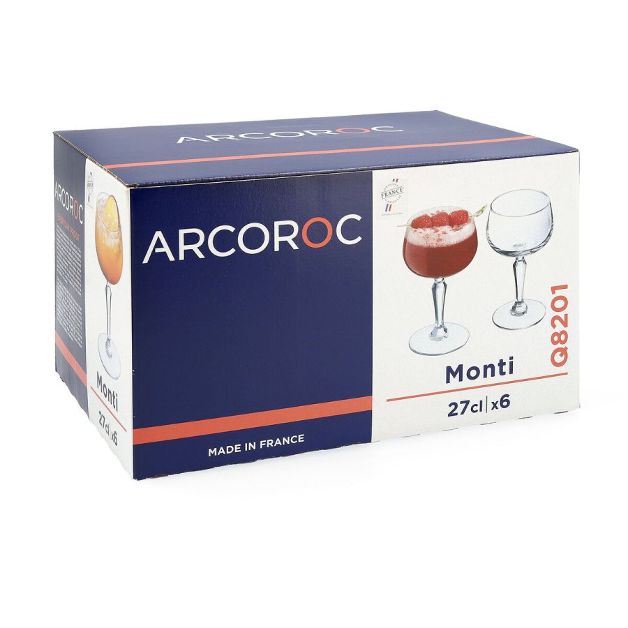 S�t med glas Arcoroc Monti Gennemsigtig Glas 270 ml 6 enheder #2