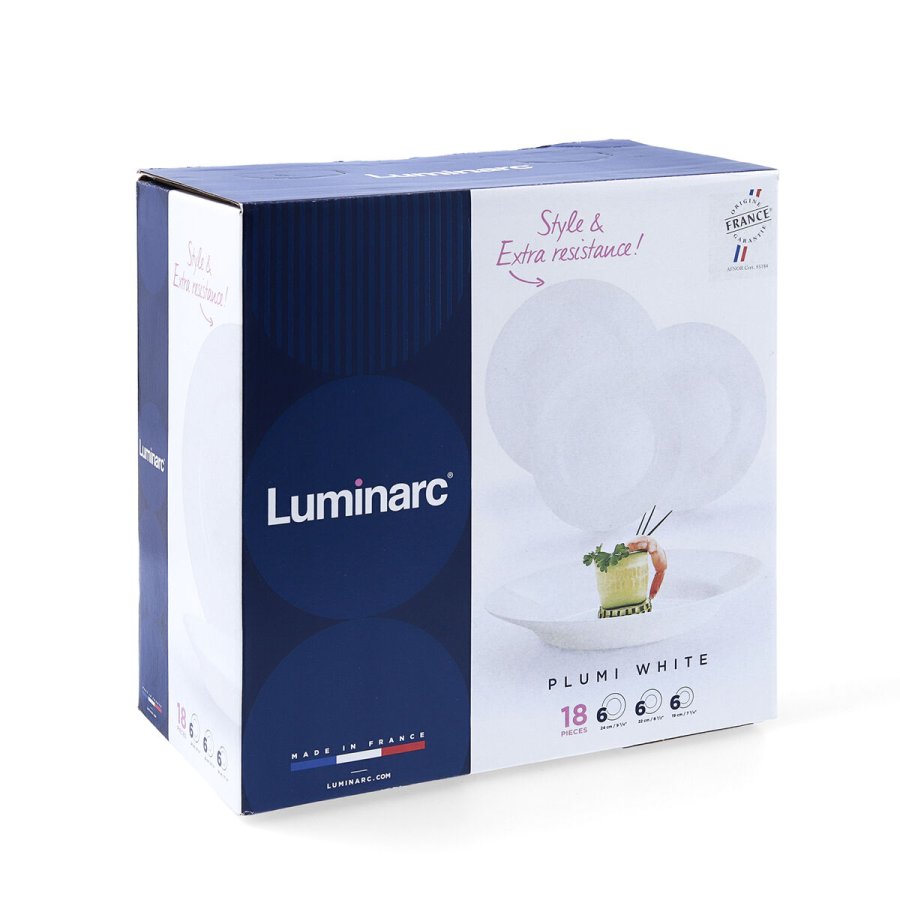 Spisestel Luminarc Plumi Multifarvet Glas 18 Dele #13