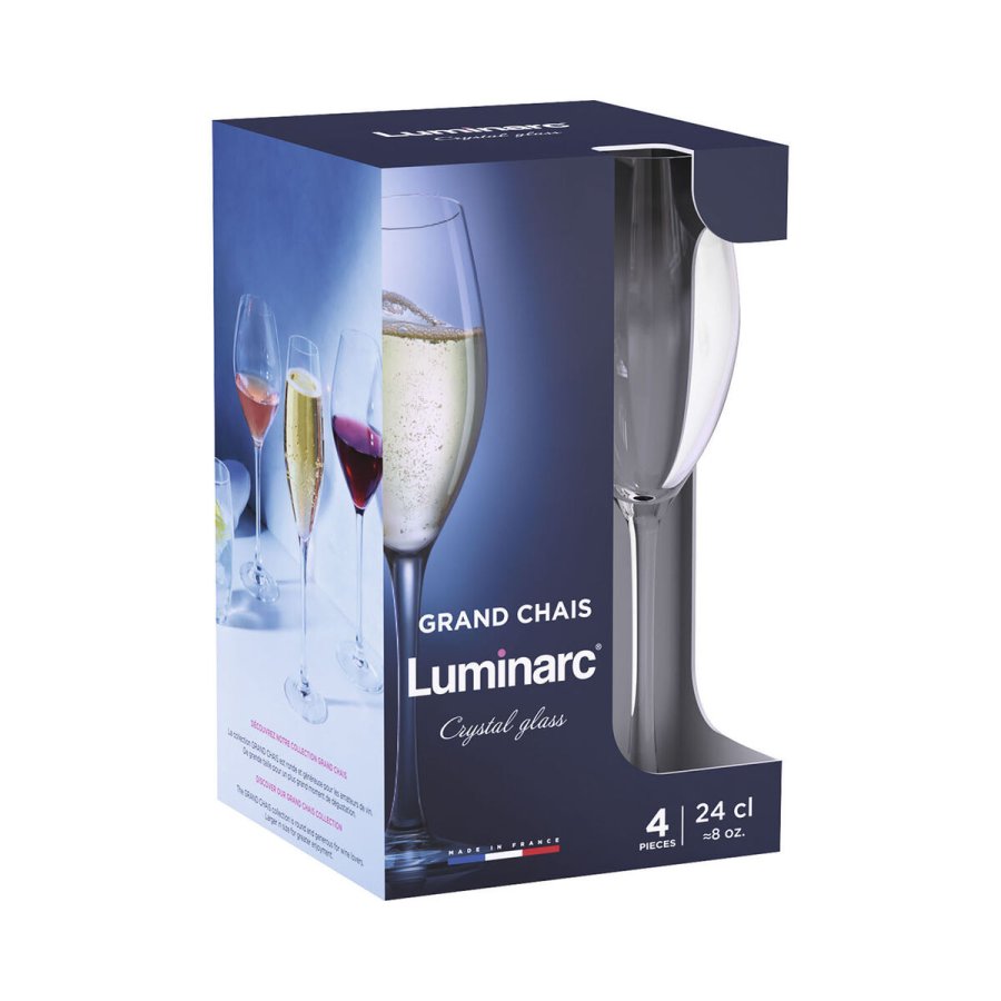 St med glas Luminarc Grand Chais Gennemsigtig Glas 240 ml (4 enheder) #19