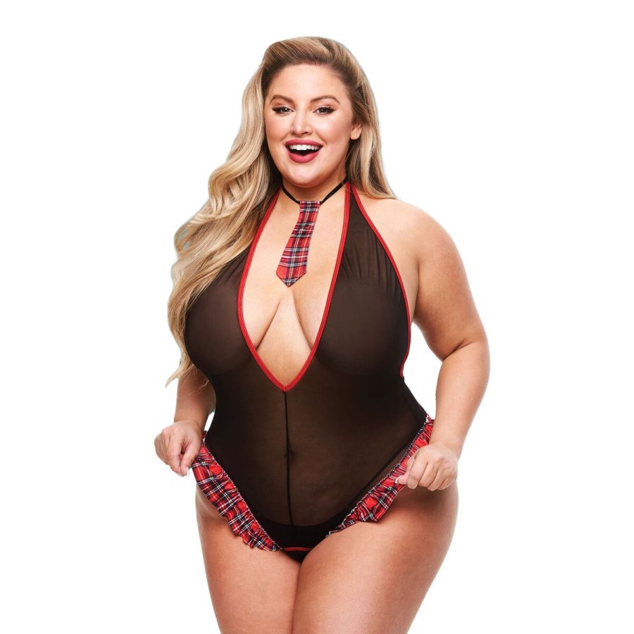 Erotisk Kostume Teachers Pet School Girl Multifarvet Queen size #1