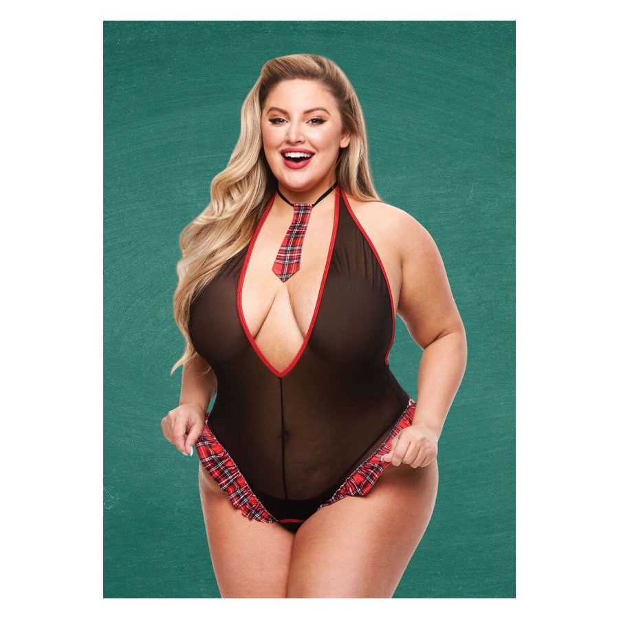 Erotisk Kostume Teachers Pet School Girl Multifarvet Queen size #2