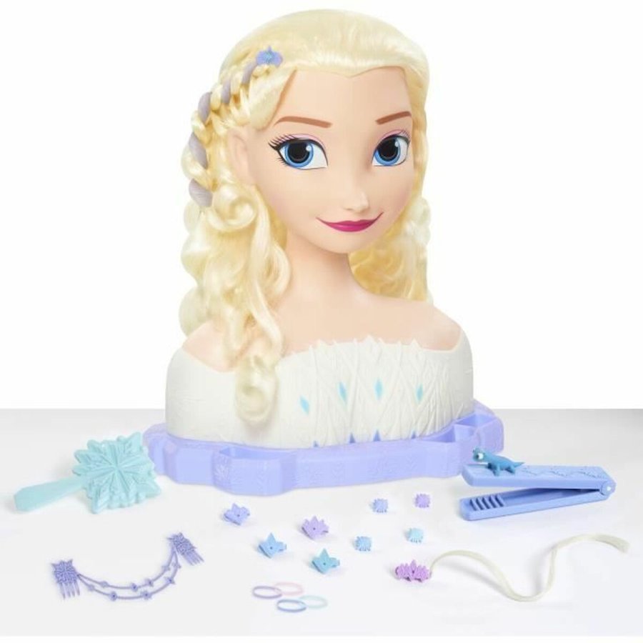 Babydukke med tilbehr Frozen Elsa Deluxe Styling Head #4