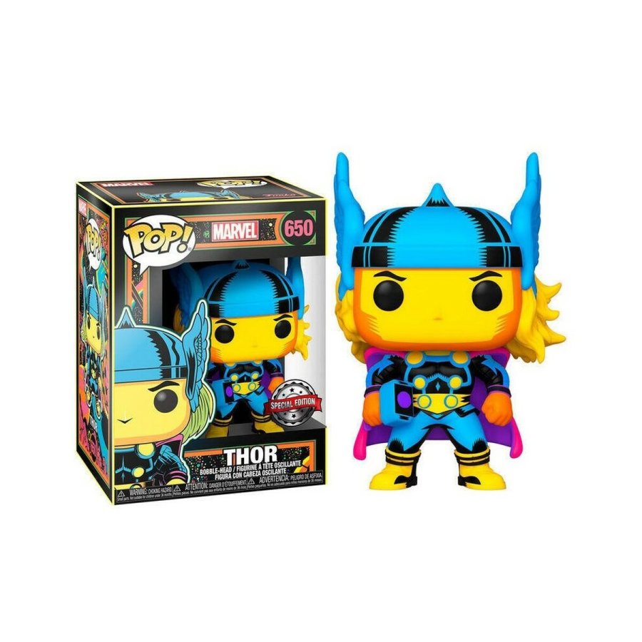 Action Figurer Funko POP! MARVEL BLACK LIGHT THOR #1