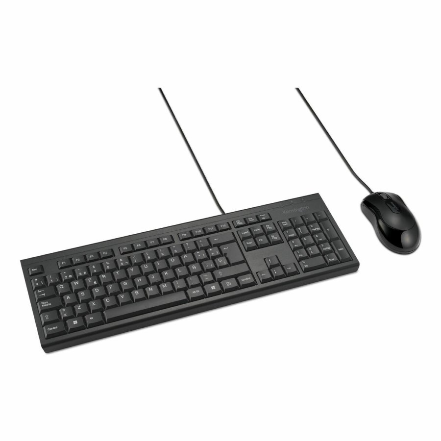 Tastatur og mus Kensington KM100 Sort Spansk QWERTY #1