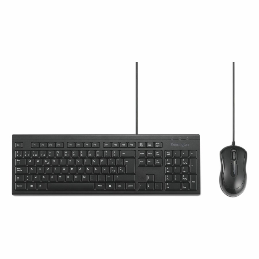 Tastatur og mus Kensington KM100 Sort Spansk QWERTY #2