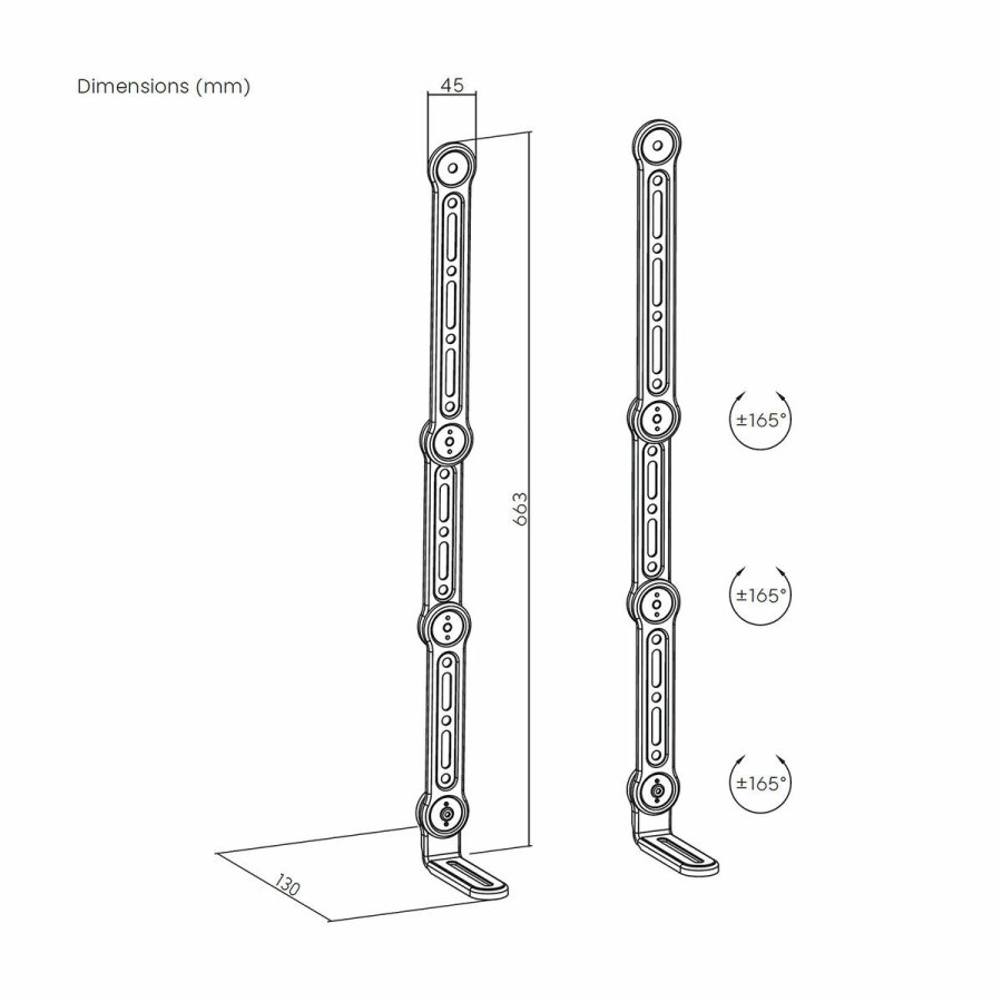 Sttte hjtaler Aisens SPK04U-377 Sort #6