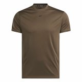 Kortrmet T-shirt til Mnd Reebok Id Train Ss Tech Tee Brun Lys brun #1