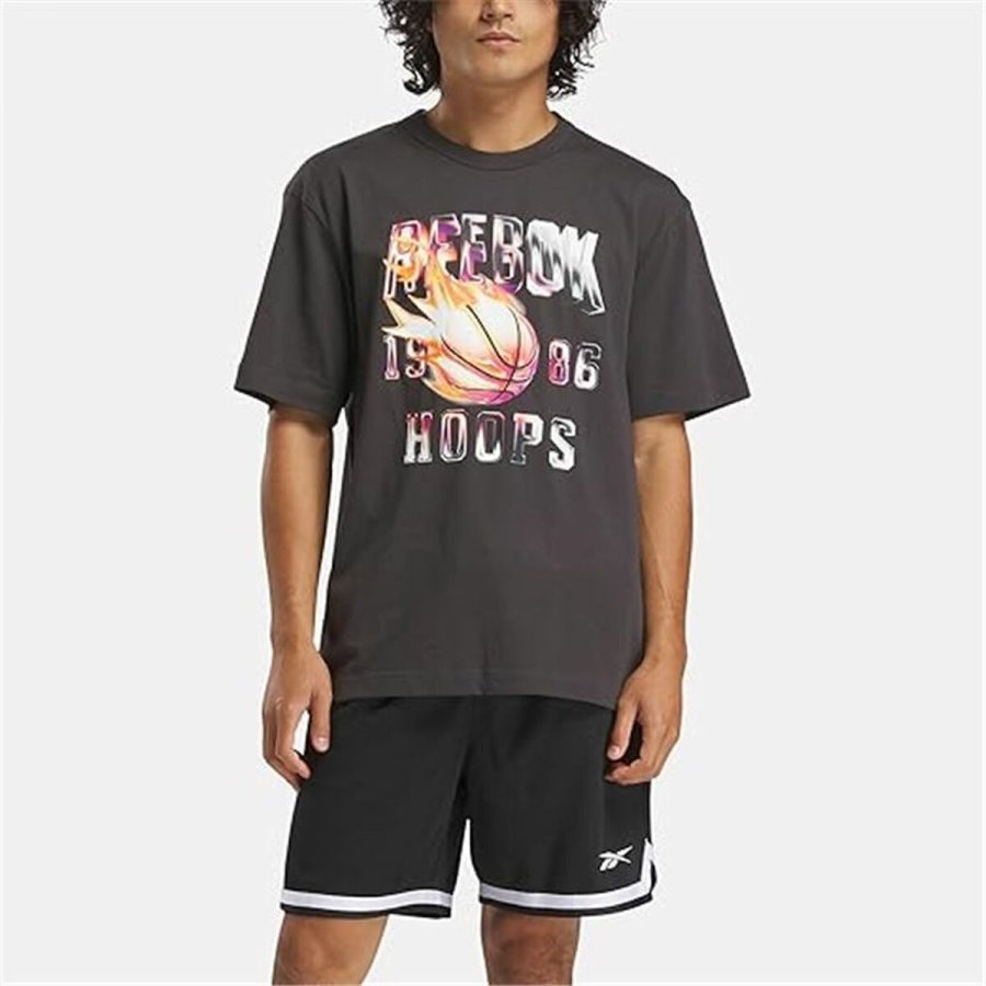 Kortrmet T-shirt til Mnd Reebok Gs Basketball On Fir Sort #3