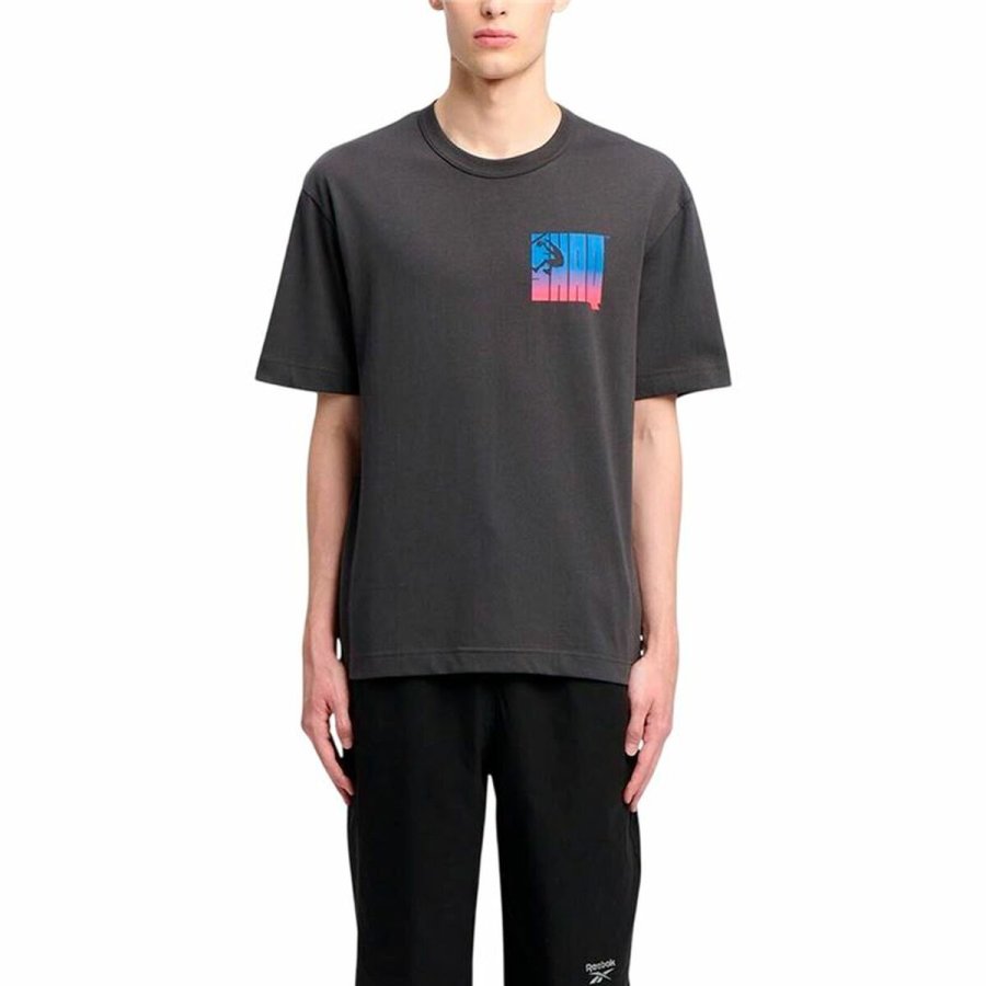 Kortrmet T-shirt til Mnd Reebok Gs Hs Shaq Silo Logo Sort #1