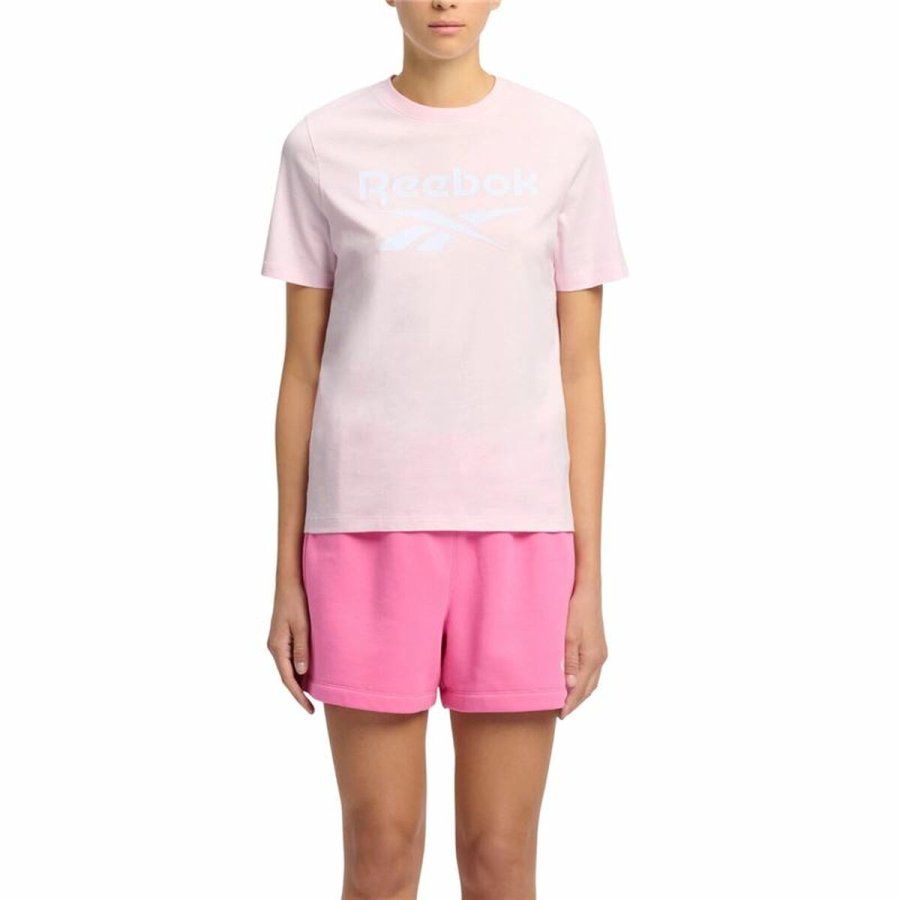 Kortrmet T-shirt til Kvinder Reebok Identity Big Pink #1
