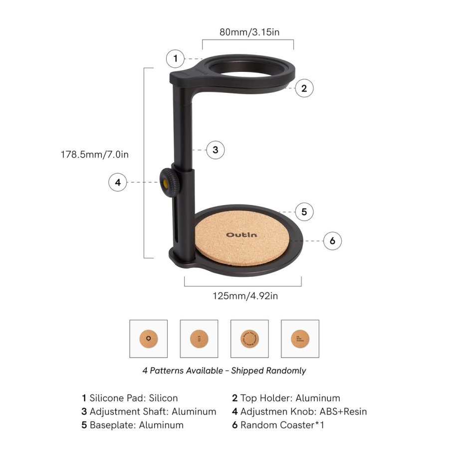 Universel holder Outin NANO Sort #2