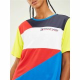 Kortrmet T-shirt til Kvinder Tommy Hilfiger Colour-Blocked Bl #3