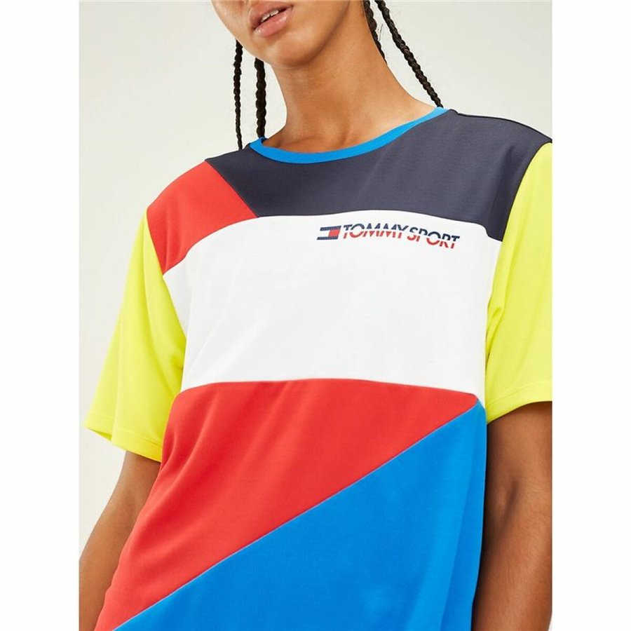 Kortrmet T-shirt til Kvinder Tommy Hilfiger Colour-Blocked Bl #3