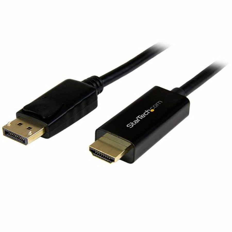 DisplayPort til HDMI-adapter Startech DP2HDMM3MB           4K Ultra HD 3 m Sort #1
