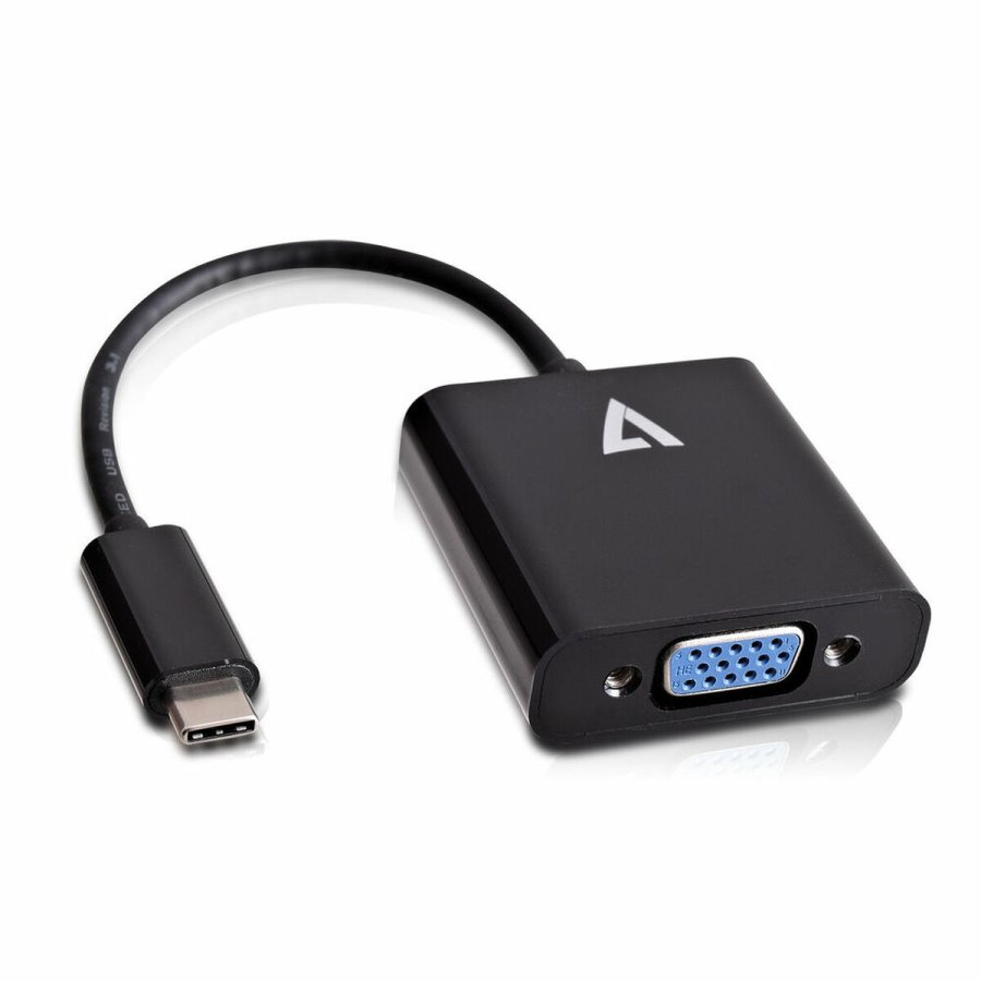 USB C til VGA-adapter V7 V7UCVGA-BLK-1E       Sort #1
