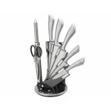 St med kkkenknive og holder Royalty Line Slvfarvet Rustfrit stl 15 x 15 x 35 cm #1