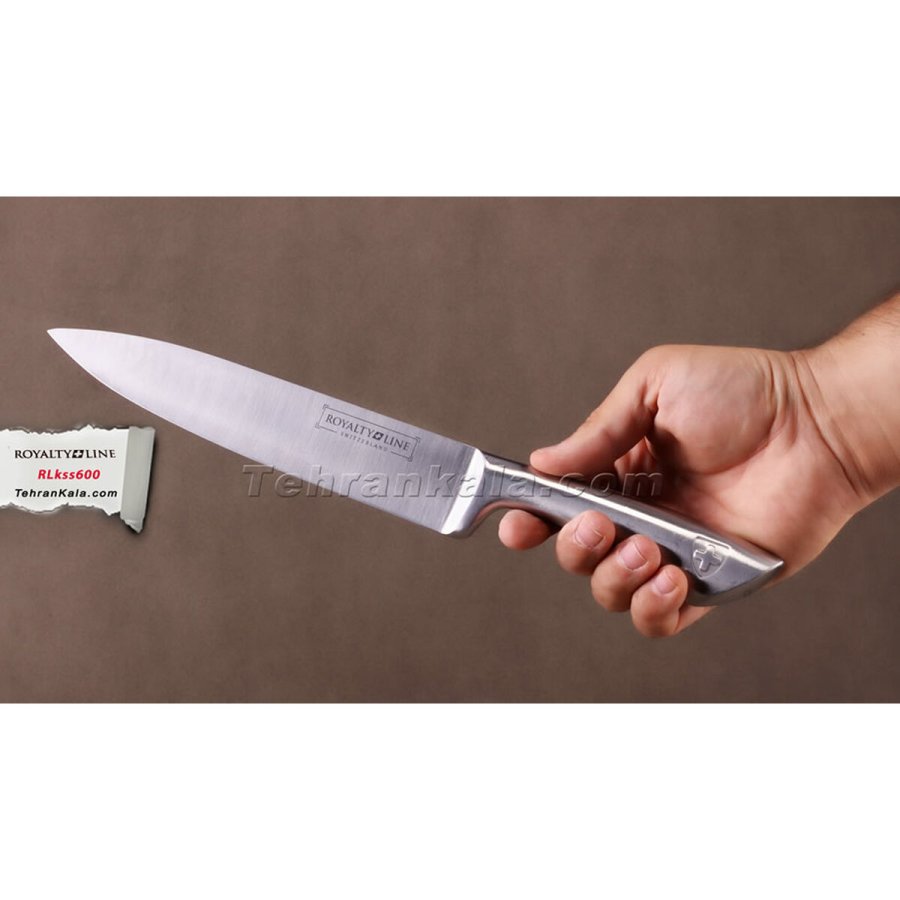 St med kkkenknive og holder Royalty Line Slvfarvet Rustfrit stl 15 x 15 x 35 cm #5
