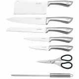 St med kkkenknive og holder Royalty Line Slvfarvet Rustfrit stl 15 x 15 x 35 cm #9